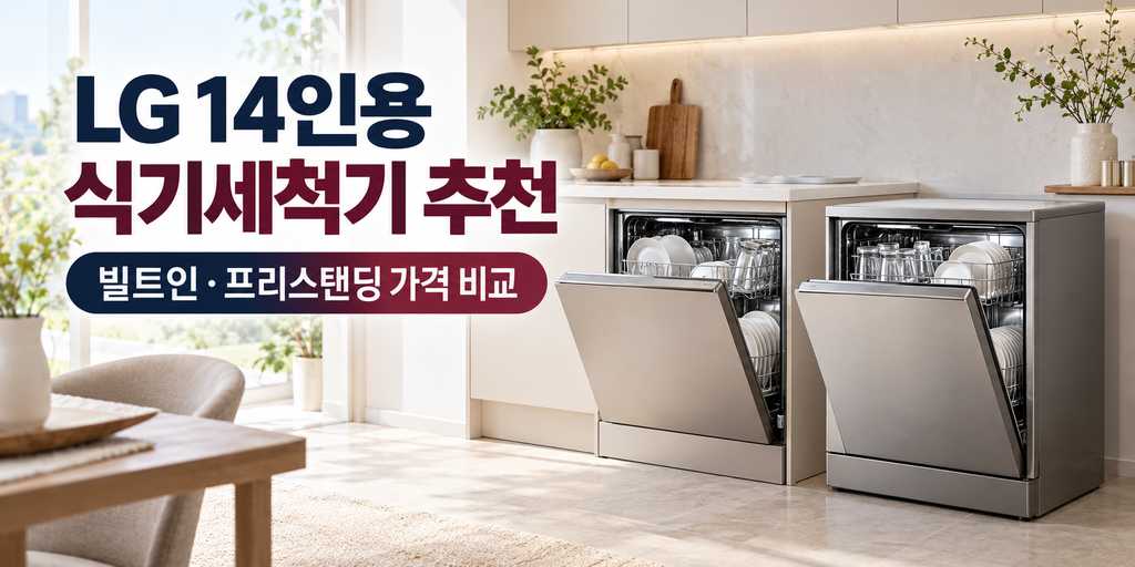 LG 식기세척기 추천, DUE5BGL1E·DFE5BGE 빌트인 프리스탠딩 가격 비교