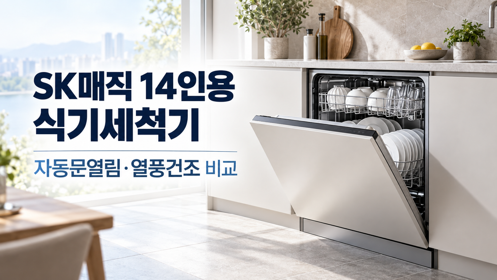 SK매직 식기세척기 추천, 14인용 자동문열림·열풍건조 가격 기능 비교